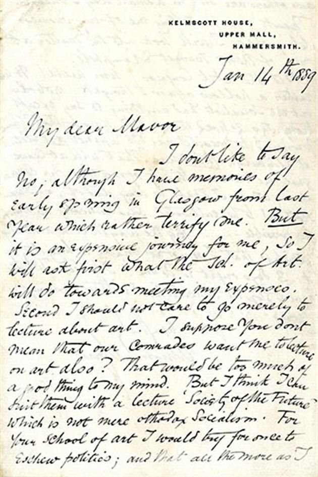 Además, se halló correspondencia del diseñador británico William Morris.