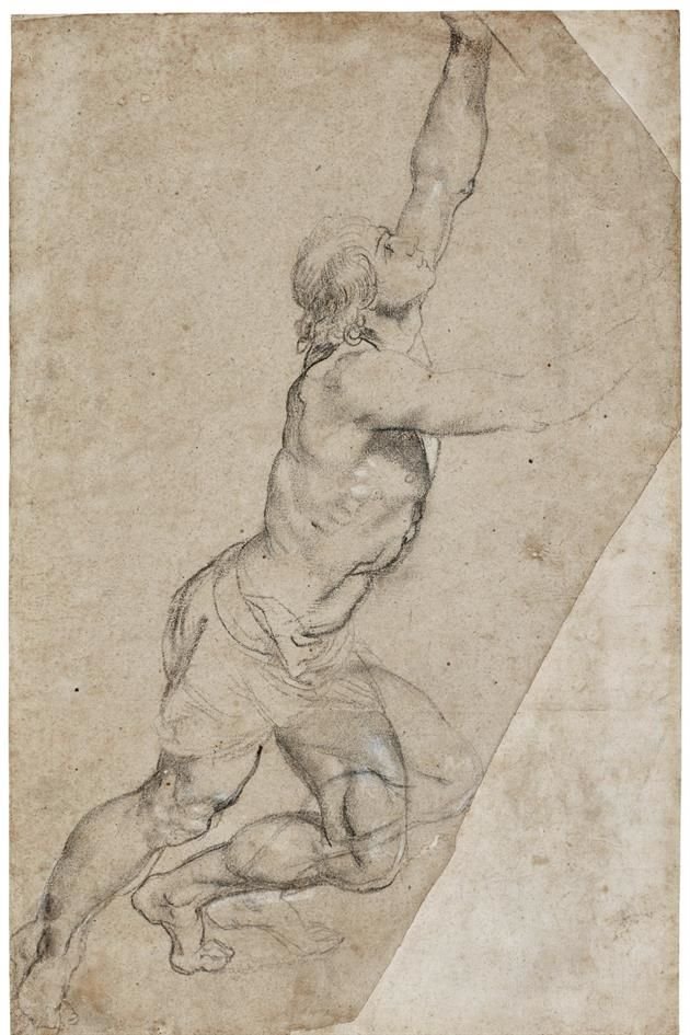 'Nude Study of a Young Man', también a subastarse, revela el proceso por el que Rubens llegaba a la composición final para una de las figuras que componen la pintura 'Elevación de la Cruz', de 1608.