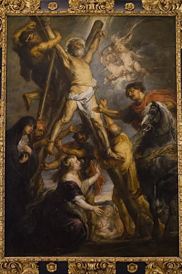 'El Martirio de San Andrés', un óleo sobre lienzo con más de 3 metros de altura y con el marco original, fue pintado en 1639, en la última etapa de Rubens.