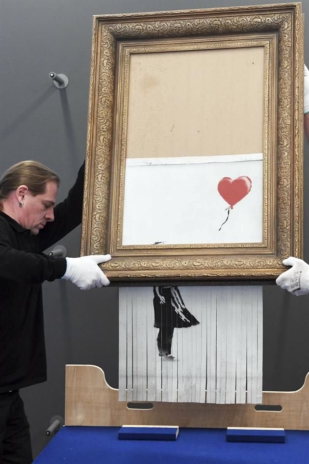 'Niña con globo', renombrada por Banksy 'El amor está en el basurero', se exhibirá por un mes en Baden-Baden