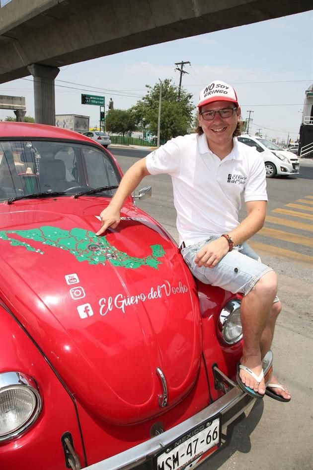 En el cofre de su 'Rocinante' Dirk tiene un mapa de México donde marca cada parte del País que ha visitado. 