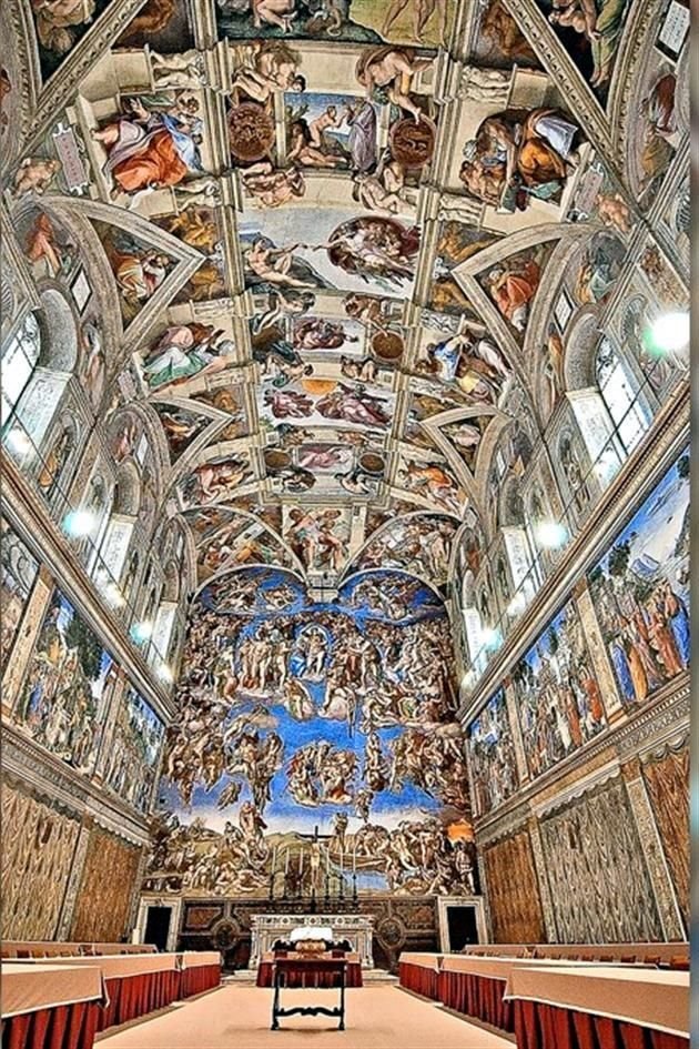 Imagen de la Capilla Sixtina original, en El Vaticano.