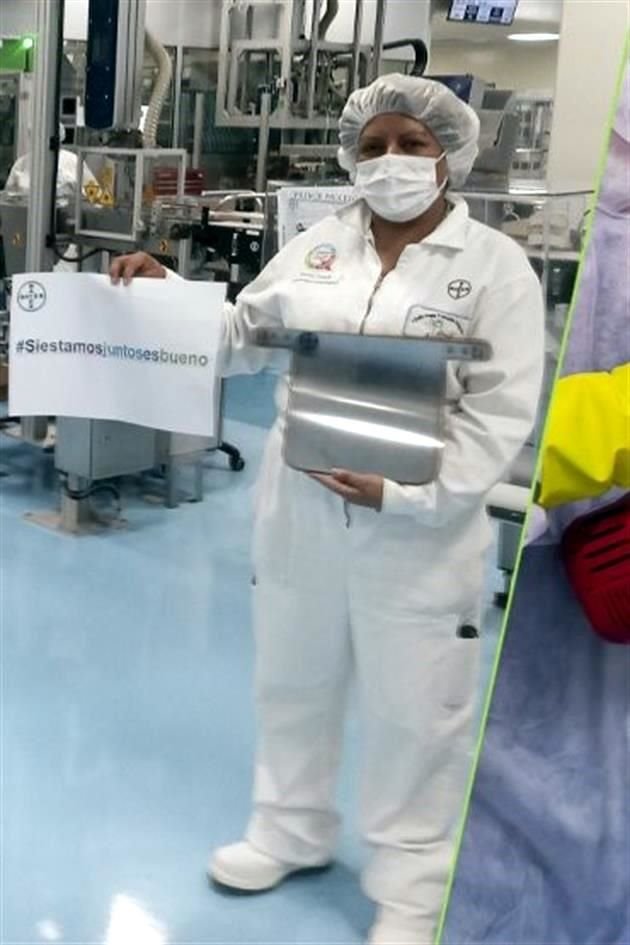 Para la producción de las caretas protectoras se utilizó el equipo especializado de impresión 3D de la planta de Bayer ubicada en el municipio de Lerma, Estado de México.