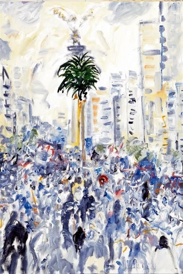 Ausente la centenaria palma que se marchitó por un ataque de hongos, la viuda del artista, Ruth Munguía, pretende mantener la memoria de la planta con una serie de reproducciones.