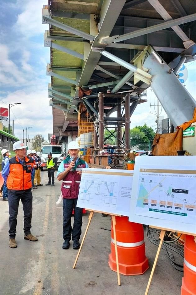 Los gatos hidráulicos cargarán la estructura original de la Línea 12 para que la nueva superestructura de acero quede asentada, explicó titular de la Sobse.