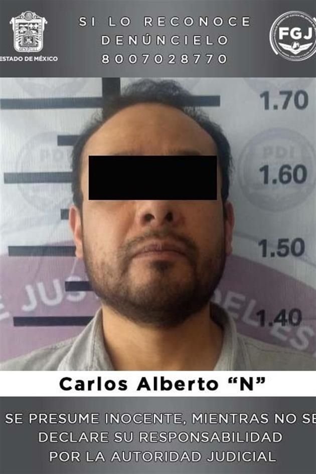 La FGJEM acreditó la probable participación de Carlos Alberto en el delito de abuso sexual en agravio de una menor de edad, alumna de un plantel preescolar, en Ecatepec.