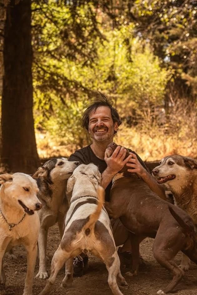 El activista y fundador del refugio Animal Shepherd, Ryan Cosgaya,  tiene 50 perros y casi 30 gatos, que no puede trasladar fácilmente.