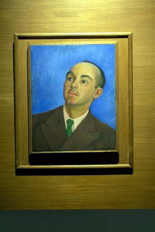 La exposición 'Carlos Pellicer. Amistad y memoria' exhibe cuadros como este retrato del poeta tabasqueño pintado por Diego Rivera en su estudio en 1942.