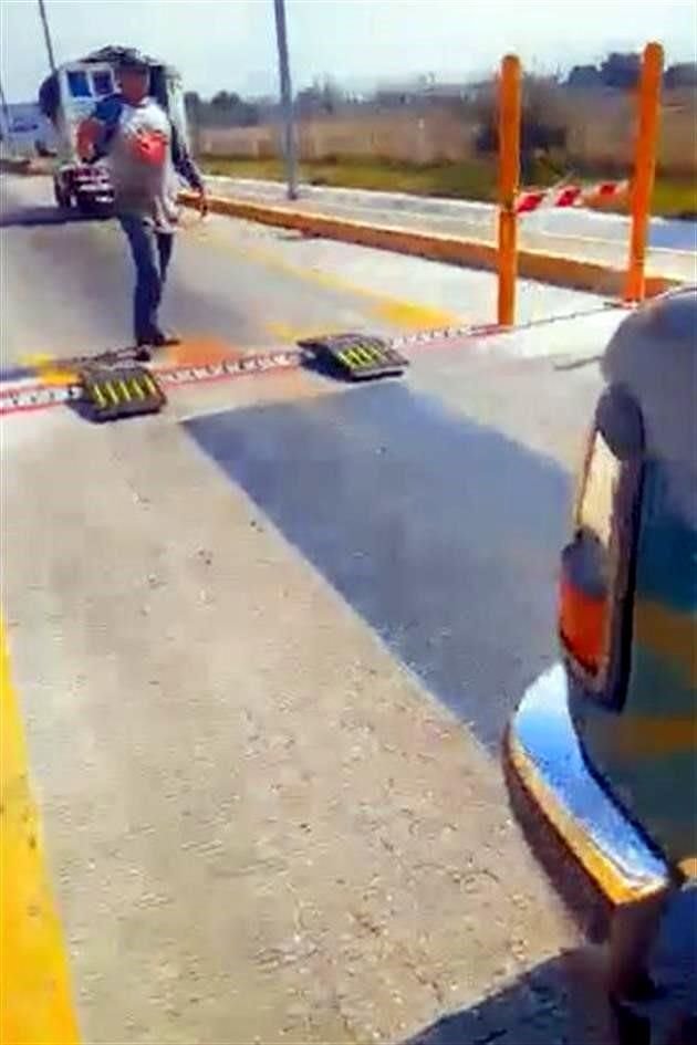 El mecanismo antievasión comenzó a implementarse en enero de 2022 en la caseta Las Américas, Ecatepec