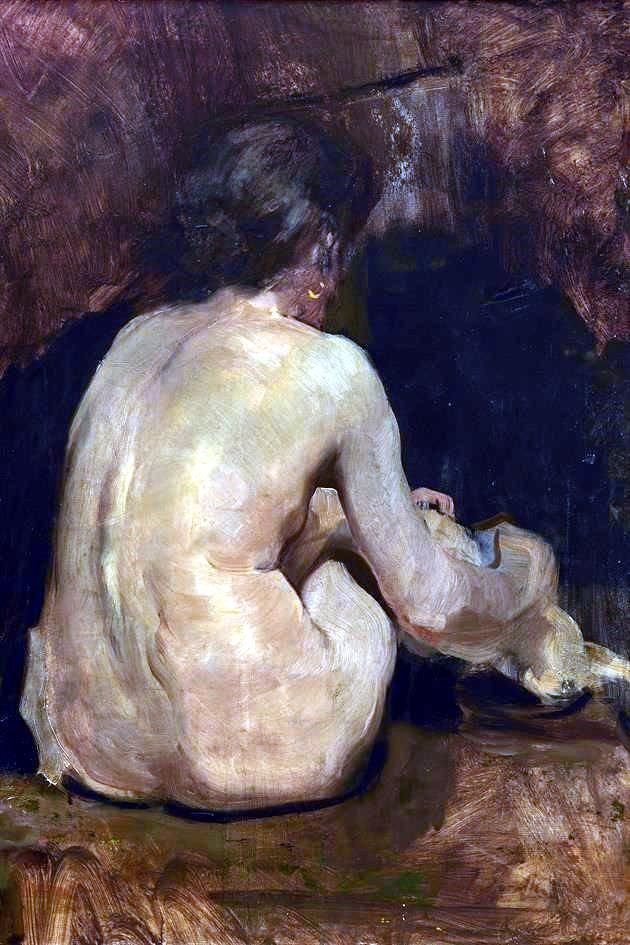 'Desnudo femenino' (1902). Un homenaje del pintor a su maestro Diego Velázquez, inspirado en 'El baño de Venus'; la modelo es su esposa y musa, Clotilde.