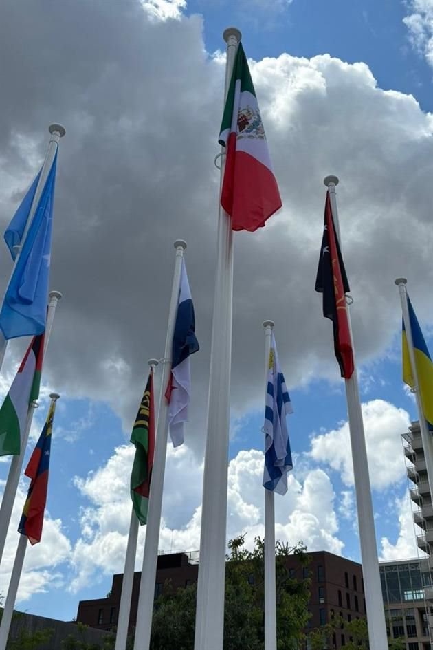 El verde, blanco y rojo ya ondea en el cielo parisino, junta a las banderas de otros países que participarán en los Juegos Olímpicos 2024.