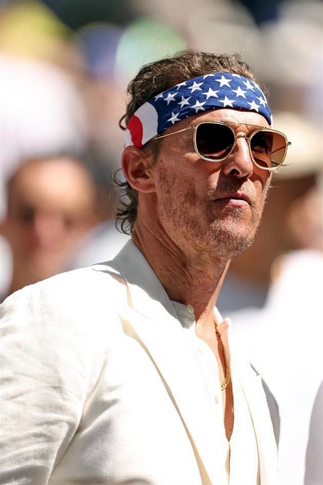 Matthew McConaughey también asistió a la final individual masculina entre Taylor Fritz de los Estados Unidos y Jannik Sinner de Italia.