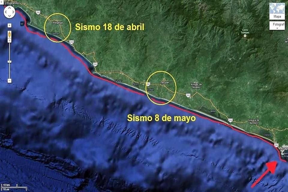 Aún cuando los recientes sismos se han ubicado en esta Brecha , especialistas consideran que el principal movimiento sísmico se ubicaría cerca de Acapulco, por lo que no descartan nuevos temblores.