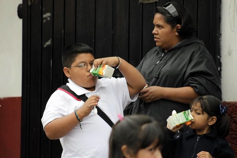 Los escolares consumen más del 50 por ciento de las calorías dentro de los planteles, señalaron.