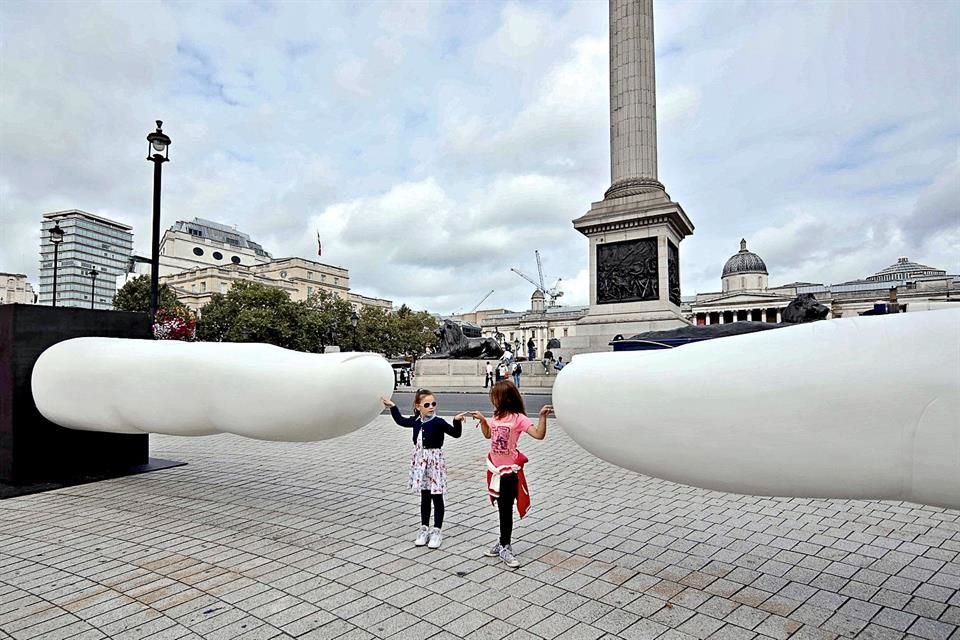 La pieza estuvo expuesta en Trafalgar Square, en Londres.