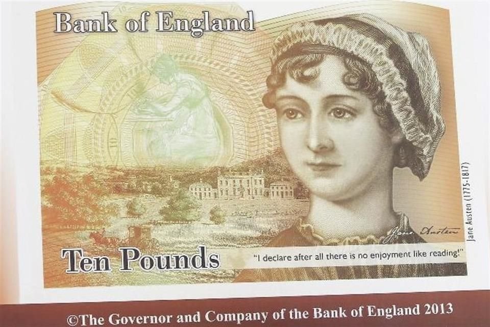 La imagen de Austen circulará en una edición especial del billete de 10 libras, en Inglaterra.