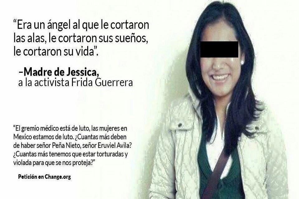 A través de una petición en change.org, ciudadanos del Edomex hicieron una petición para exigir justicia por el asesinato de la doctora Jessica Sevilla.