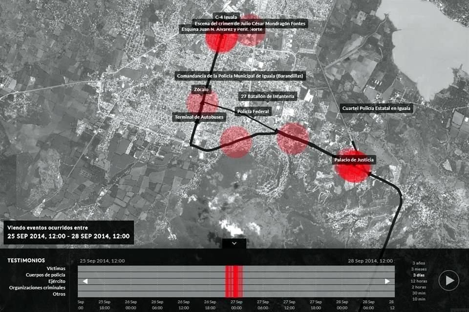 Así luce la plataforma web elaborada por la agencia de investigación Arquitectura Forense, que ya está disponible al público.