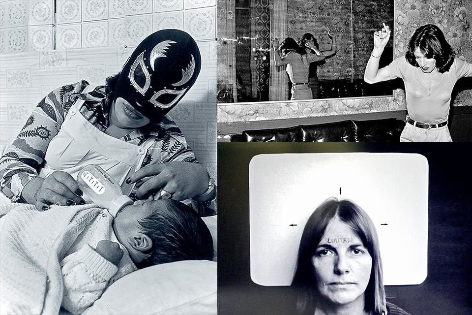 A la izquierda, 'La Briosa' (1981), de la serie 'La doble lucha' de la mexicana Lourdes Grobet.