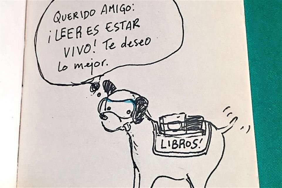 Los libros llevan mensajes de aliento entre sus páginas.