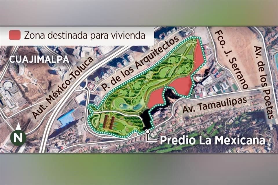INTERCAMBIO OPACO. Del total del terreno, 70 por ciento se destinó a la construcción del parque y 30 por ciento fue cedido a particulares para hacer viviendas.