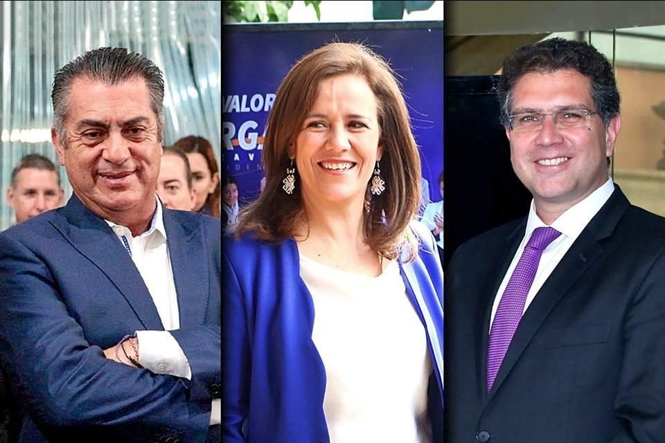 Jaime Rodríguez, Margarita Zavala y Armando Ríos Piter.