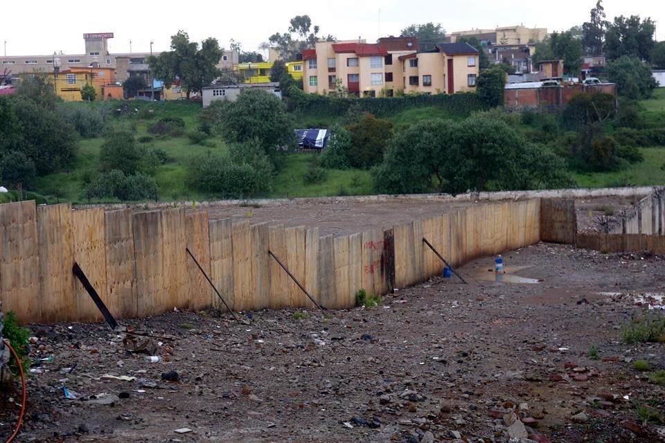 Éste es el predio donde se encontraba el hospital Materno-Infantil de Cuajimalpa, que tuvo que ser demolido por los daños causados por el estallido de una pipa.