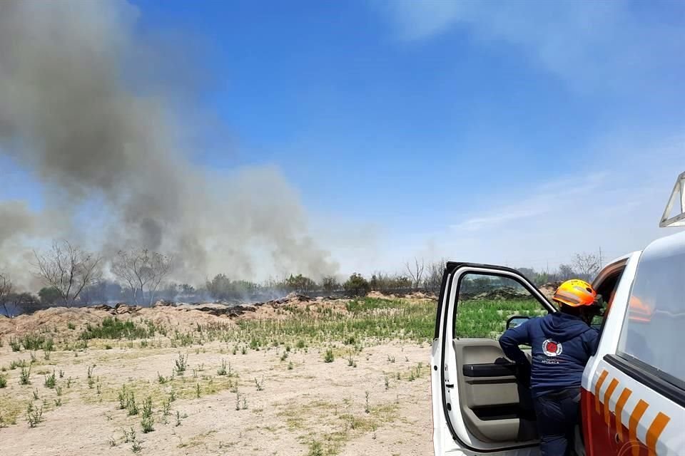 El incendio fue reportado en un predio ubicado en la Avenida Concordia y Framboyán.