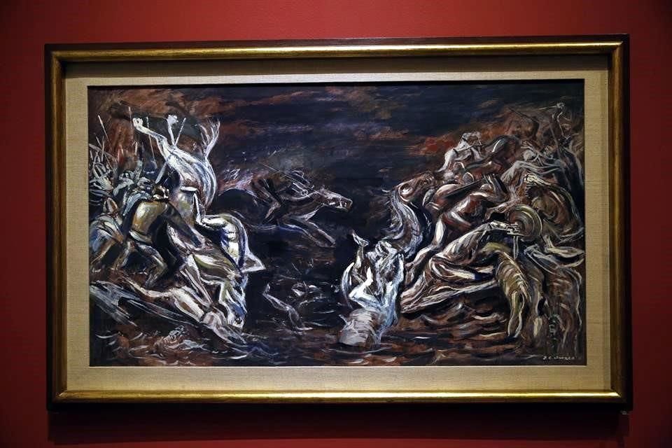 Hay dos pinturas de la serie 'Los Teules' de José Clemente Orozco, que le fueron comisionados por la institución, a la que pertenecía el muralista.