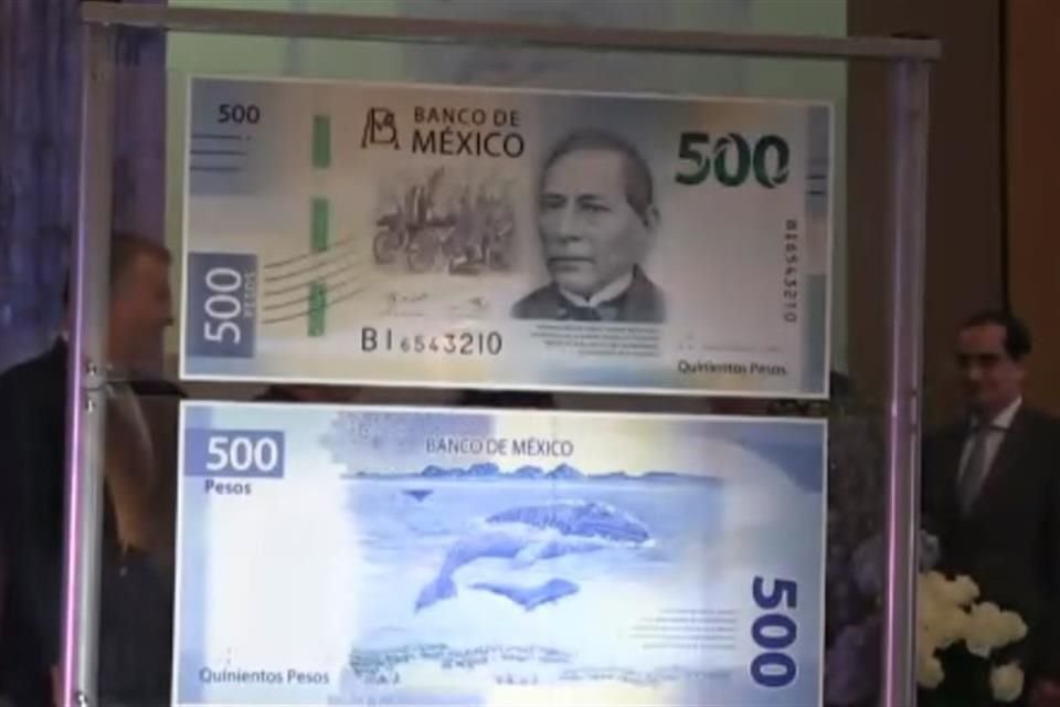 Presenta Banxico primer billete de nueva familia con denominación 500 pesos con la imagen de Benito Juárez.