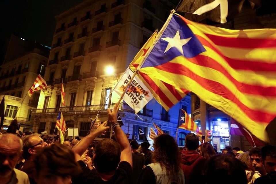 Manifestaciones en Cataluña a favor del independentismo en octubre pasado.