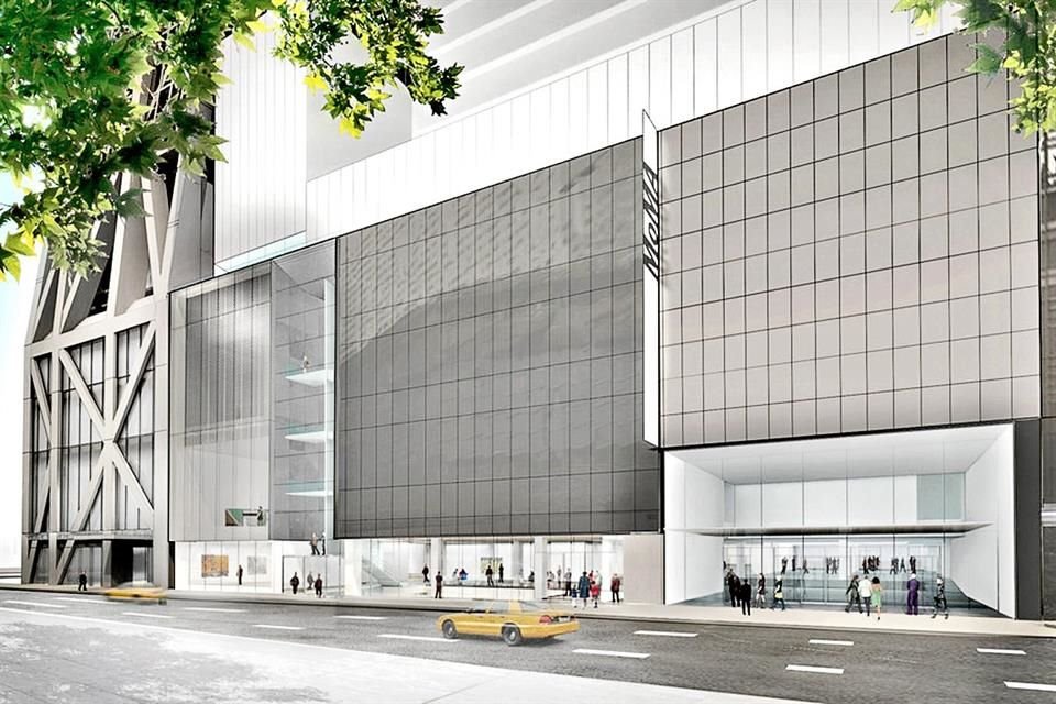 Rénder de la nueva fachada del MoMA, cuya renovación, con un costo de 400 millones de dólares, se llevará a cabo del 15 de junio al 21 de octubre.