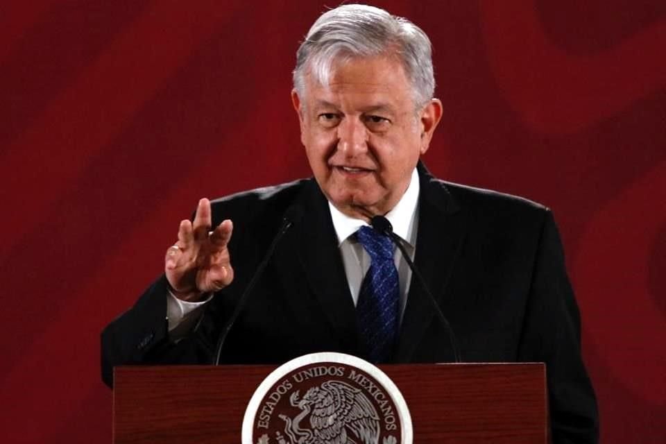 López Obrador en su conferencia matutina de este martes.