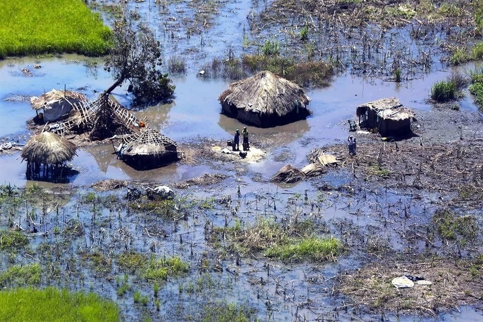 El puerto de Beira, Mozambique, fue devastado por la llegada del ciclón Idai.