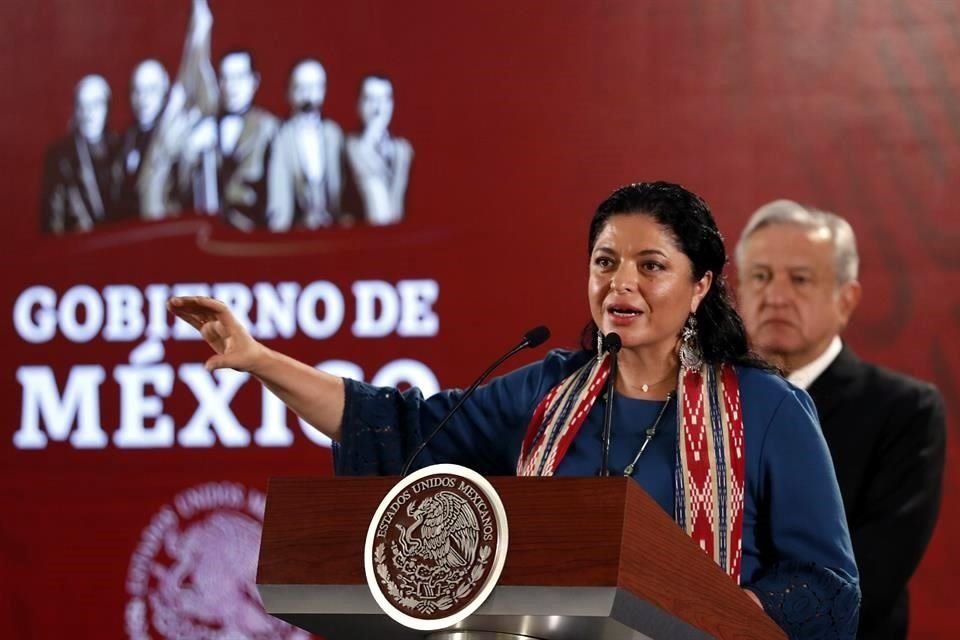 En la conferencia matutina de hoy de Andrés Manuel López Obrador participó la Secretaria de Cultura, Alejandra Frausto.