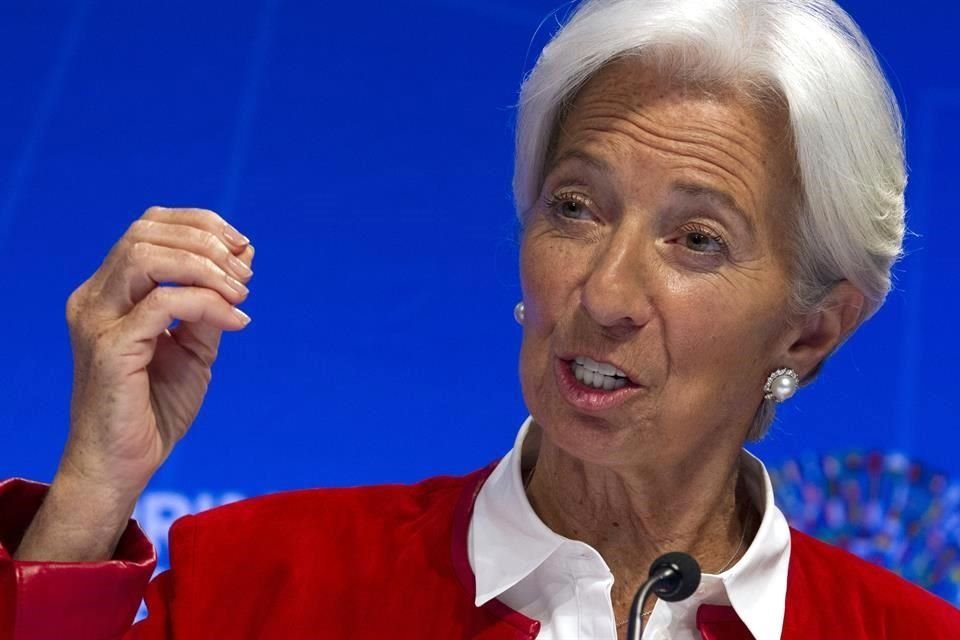 Christine Lagarde, directora gerente del FMI, en el inicio de la reunión de primavera del FMI y BM, en Washington.