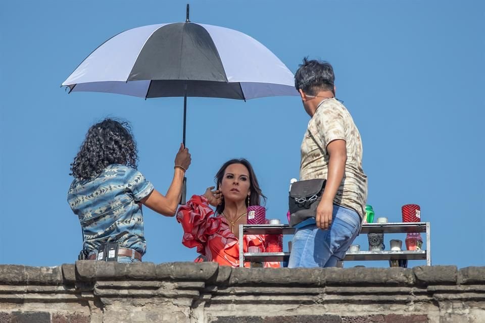 El rodaje se llevó a cabo en la Plaza de la Constitución.