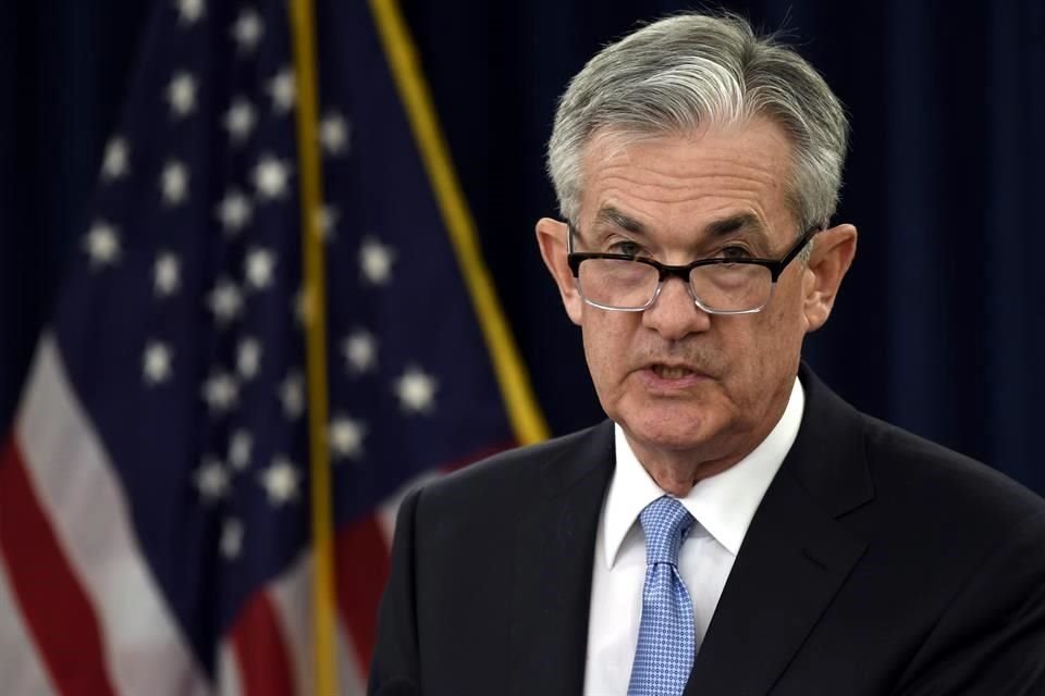 Jerome Powell, presidente de la Fed de EU.