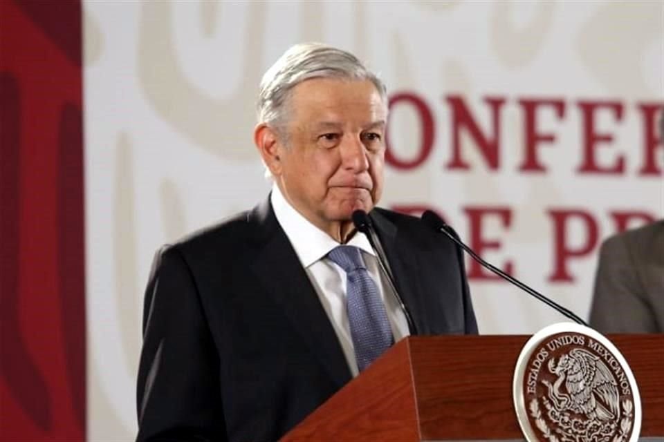 El Presidente en su conferencia de prensa matutina.