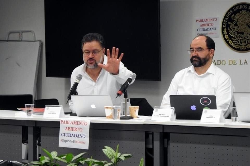 López Portillo y Álvarez de Icaza durante el 'parlamento ciudadano'.