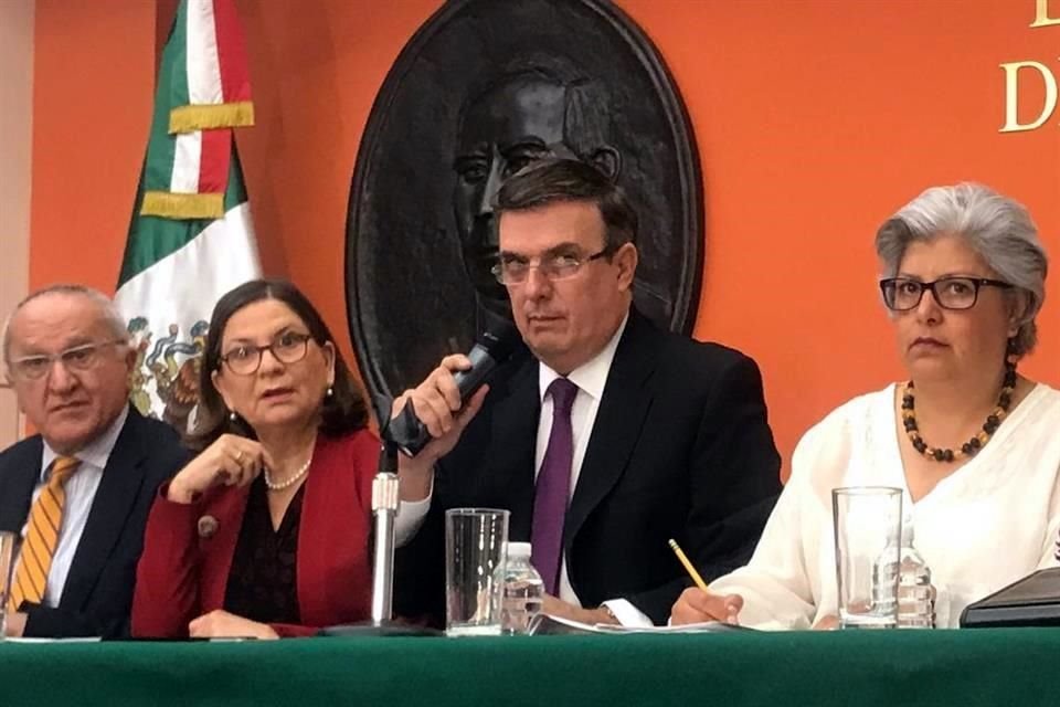 El Canciller Marcelo Ebrard ofreció hoy una rueda de prensa desde Washington.