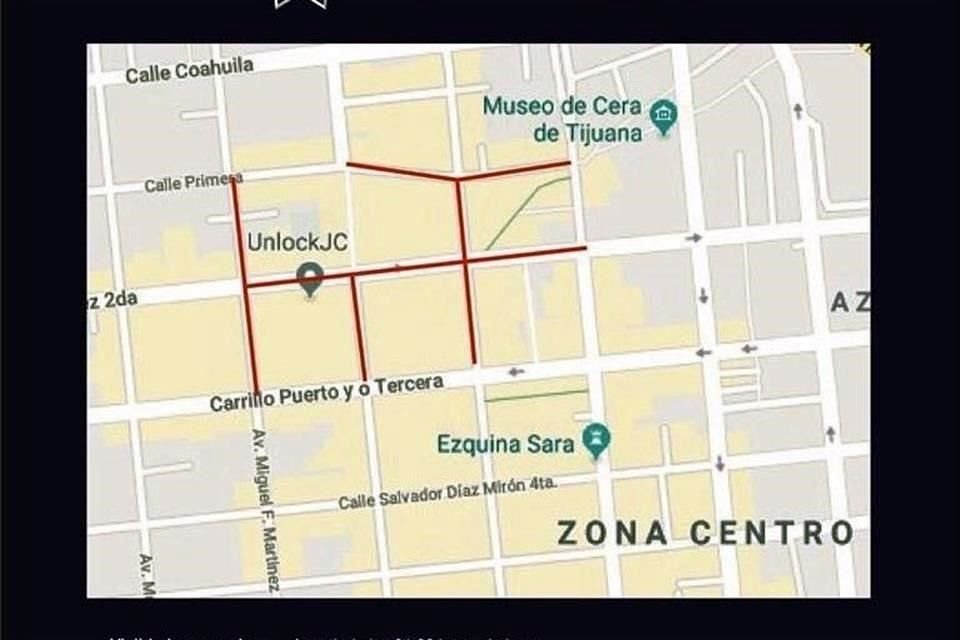 Se recomienda utilizar las siguientes vías alternas: calle Coahuila, calle Baja California, calle Quinta, y calle Sexta.