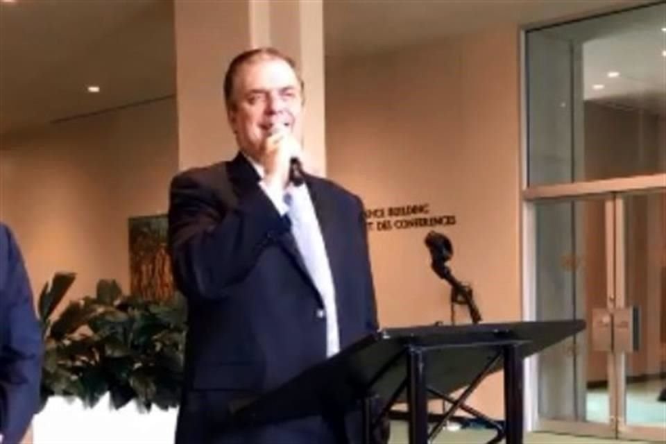 El Canciller mexicano en un mensaje a medios tras reunirse con Guterres.