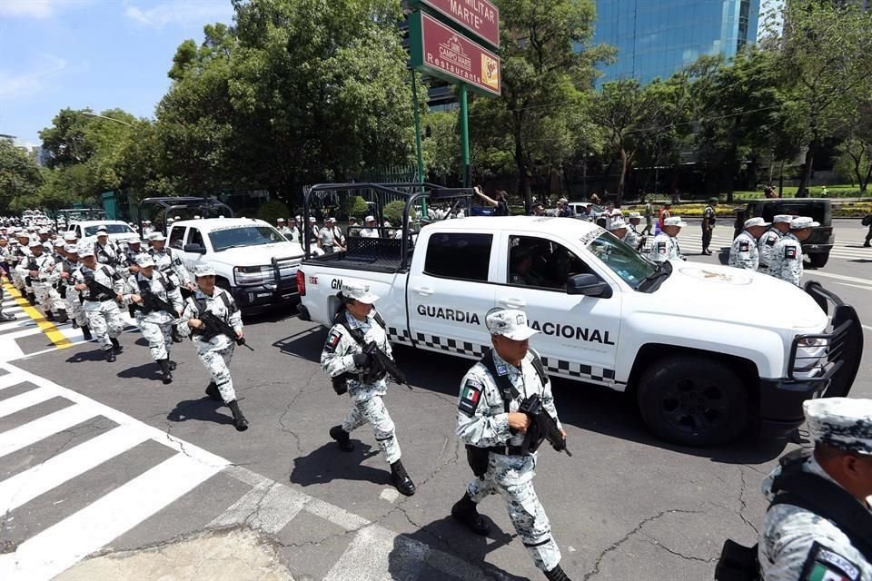 La GN fue presentada oficialmente en una ceremonia en Campo Marte, encabezada por el Presidente AMLO.