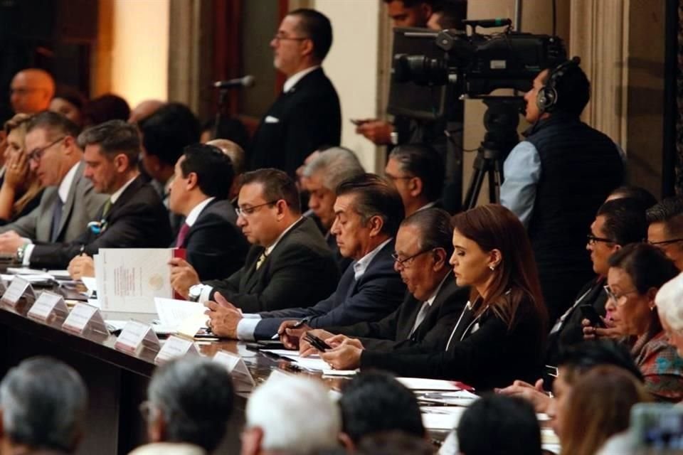 Aspecto de la sesión ordinaria del CNSP en Palacio Nacional.