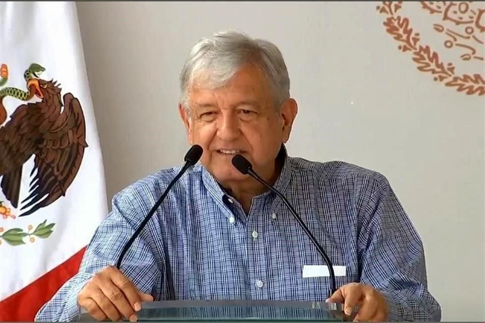 El Presidente López Obrador encabezó un evento en Villamar, Michoacán.