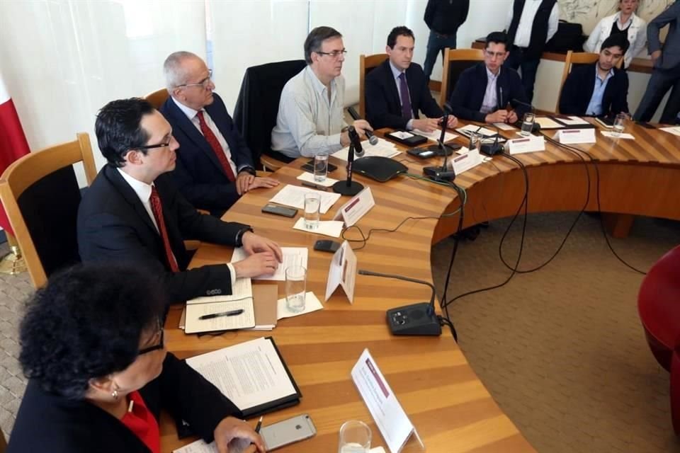 Ebrard encabezó una conferencia de prensa en la Cancillería mexicana.