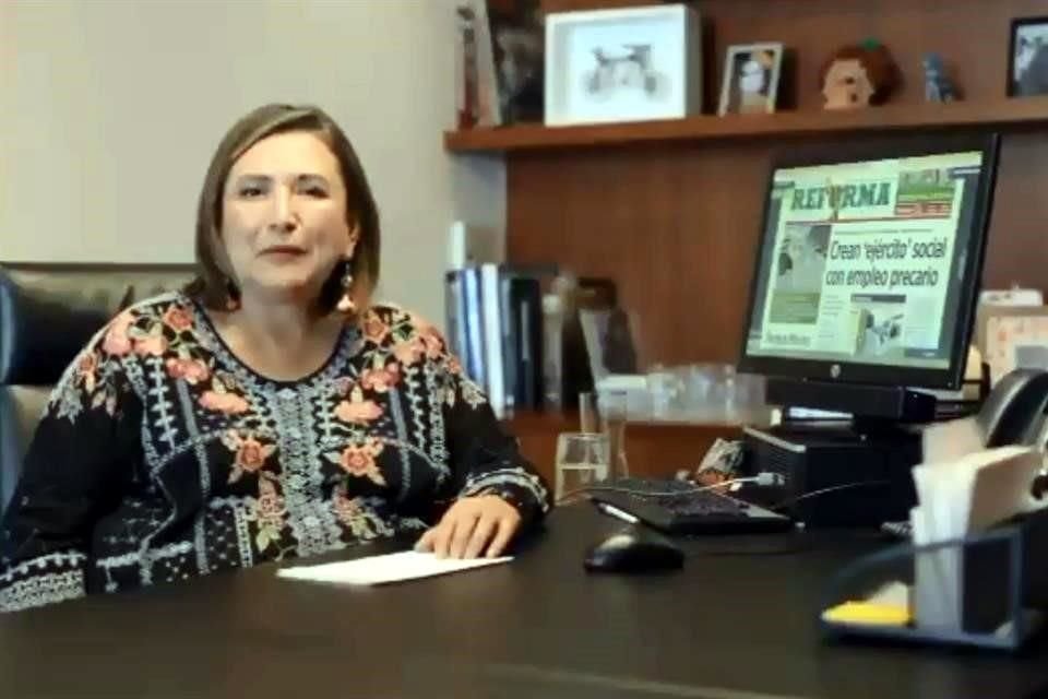 Xóchitl Gálvez, senadora del PAN.