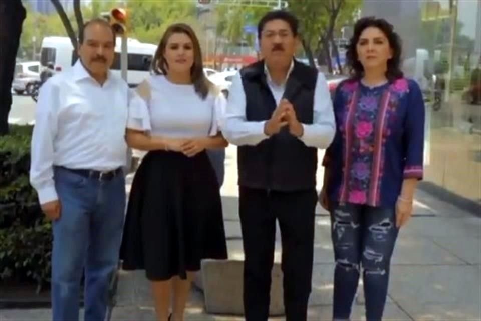 Ulises Ruiz aparece en el video con  José Encarnación, Coral Valencia e Ivonne Ortega.