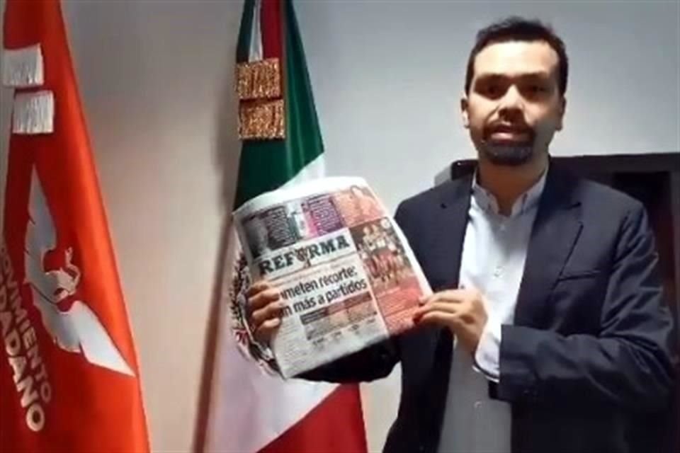 Álvarez Máynez difundió un video en redes sociales.